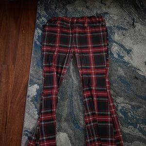 Plaid Red and Black Pants